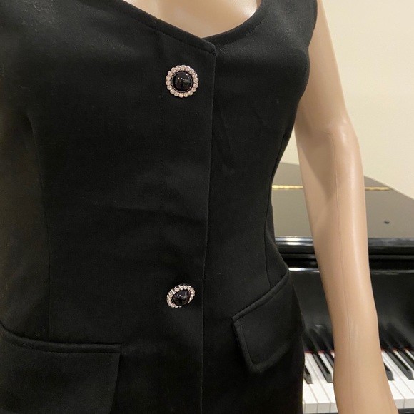NWT Zara black dress w/jewel buttons - Picture 11 of 16